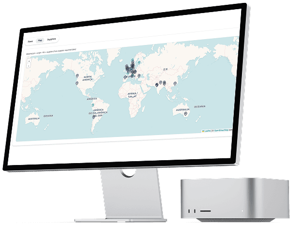 Supply-chain context feeding sustainability models